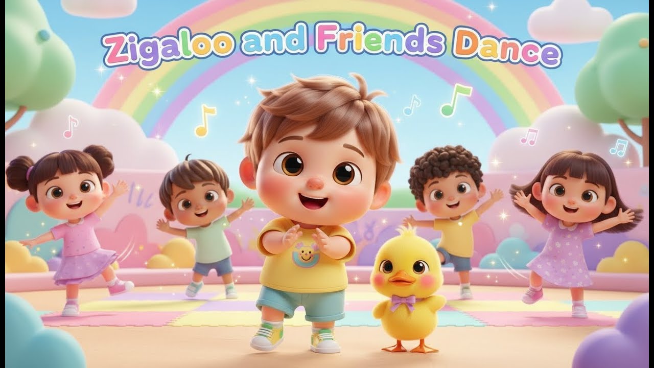 Zigaloo and Friends Dance Compilation – Nursery Rhyme, Toddler Learning, Movement, and Playful Dance