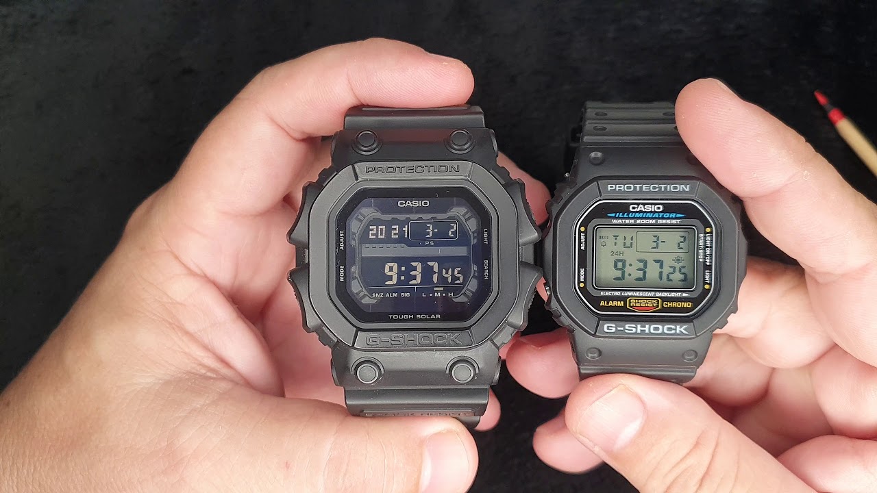 CASIO G-SHOCK GX-56BB KING -AJUSTES (Comparando o tamanho com o DW-5600)