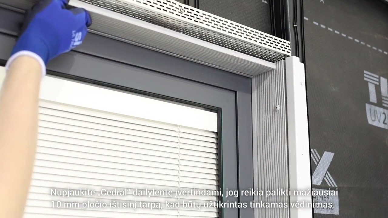 Cedral Click montavimas | 4. Apdaila vir&scaron; lango