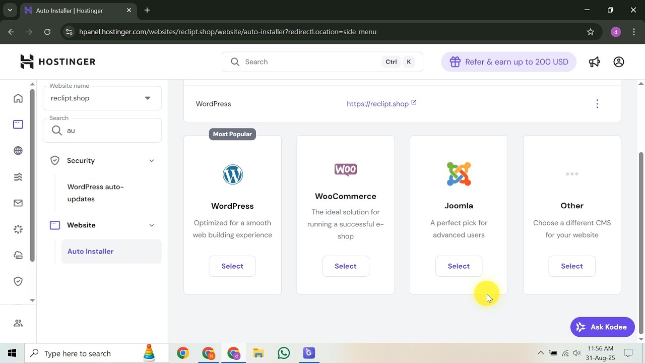 How to Install Joomla on Hostinger