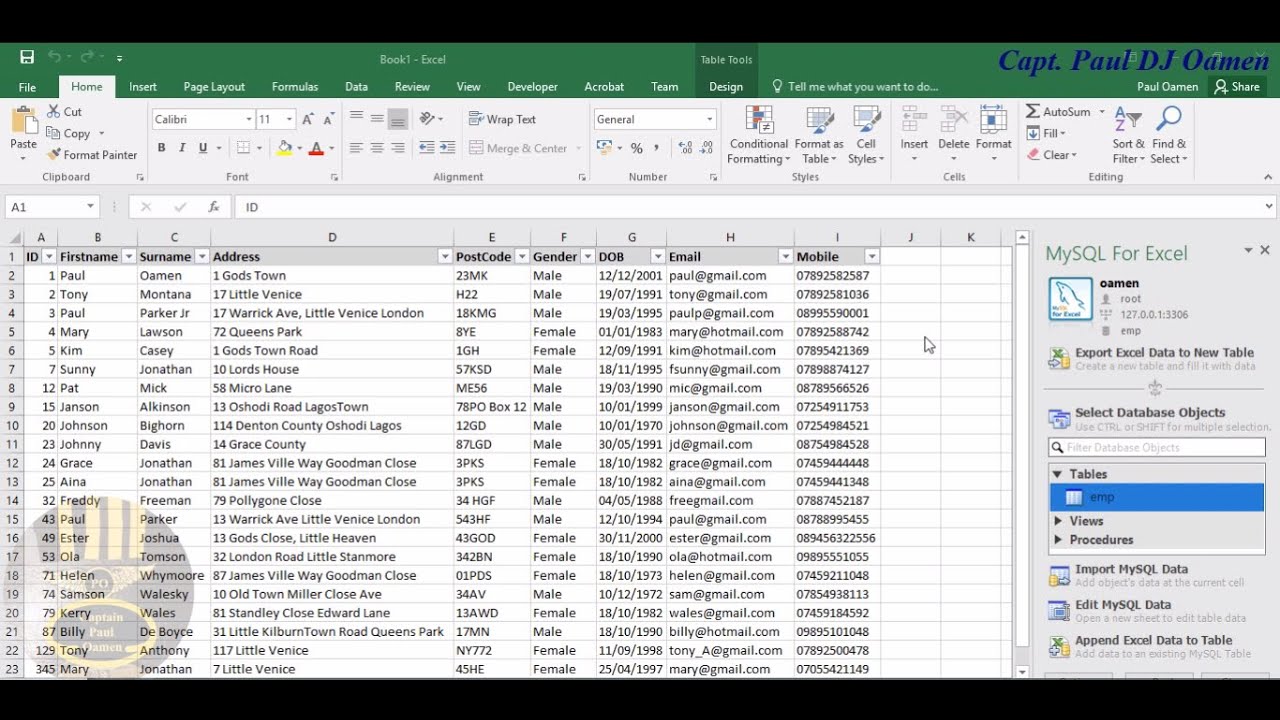 How to Import MySQL Data into Excel