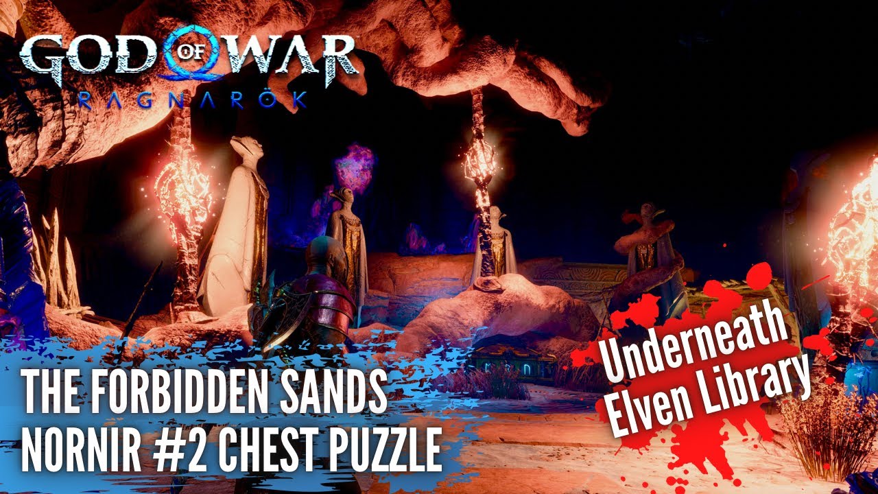God of War Ragnarok - The Forbidden Sands Nornir Chest #2 Puzzle Solution (Elven Library)