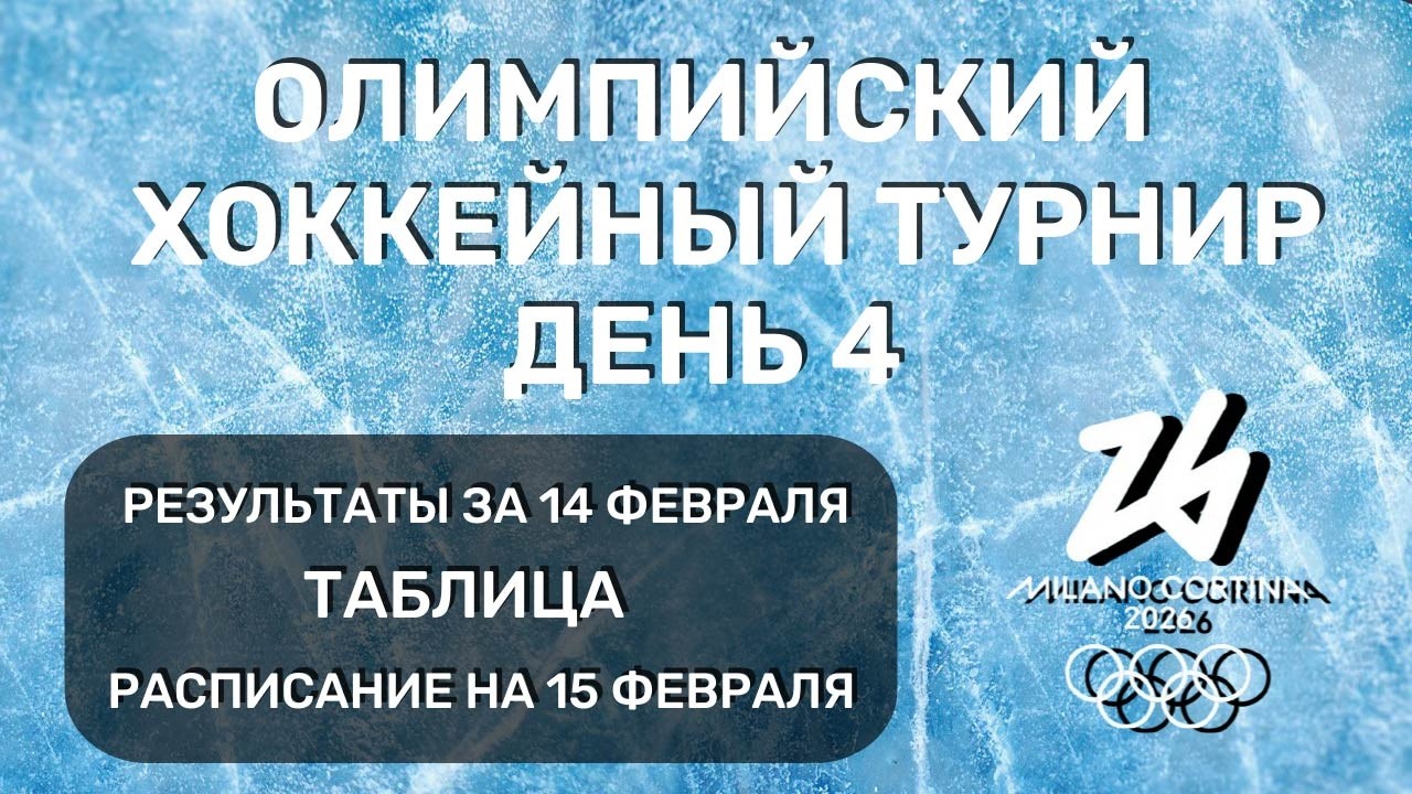 Олимпийский хоккейный турнир 2026ой год, день 4, результаты 14го февраля