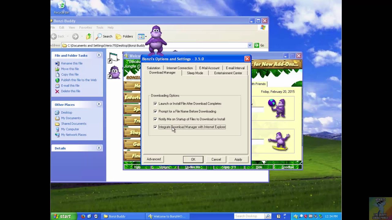Messing with Bonzi Buddy in 2015