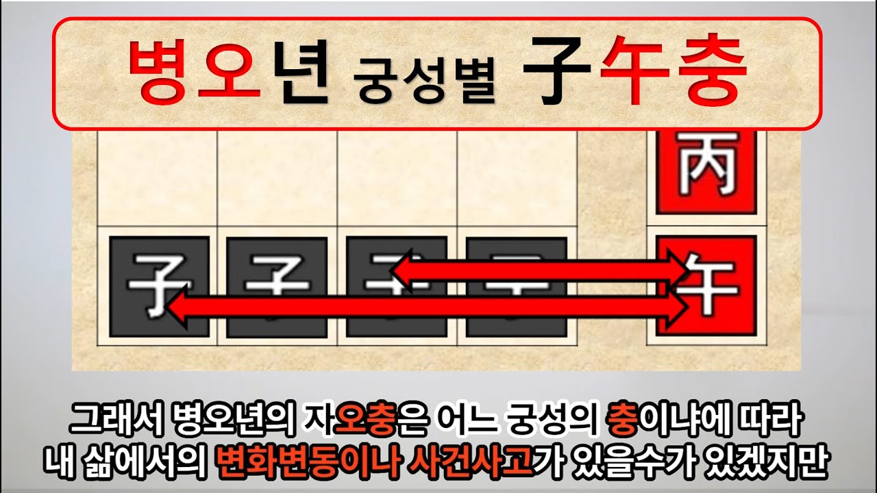 병오년의 자오충 / 궁성별 자오충 / 년지충 / 월지충 / 일지충 / 시지충 / 수화상쟁 / 병오년 운세 / 운세 2026 / 자오충 / 사주명리 기초 / #사주명리학강의