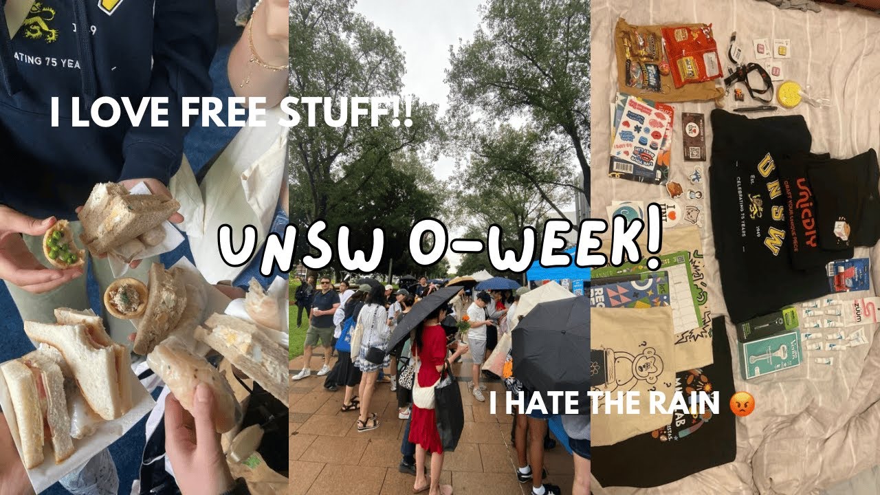 how much free stuff can we get from unsw o-week? | o-week vlog
