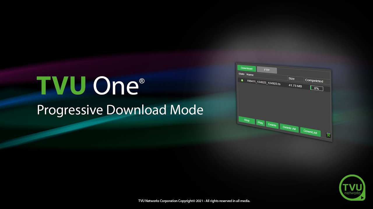 Pro Tips: TVU One Progressive Download Mode