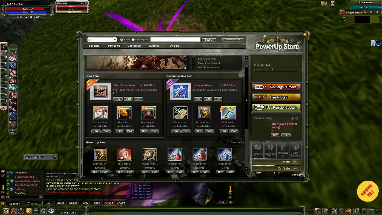 KNİGHT ONLİNE - PUS(POWER UP STORE) ANLATIMI - MERAK EDENLER İ&Ccedil;İN