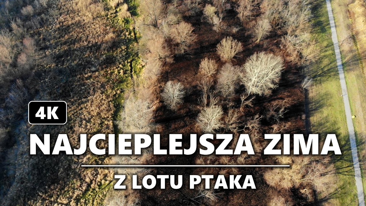 Ciepła zima w Polsce z lotu ptaka w 4K | Warm winter in Poland in 4K