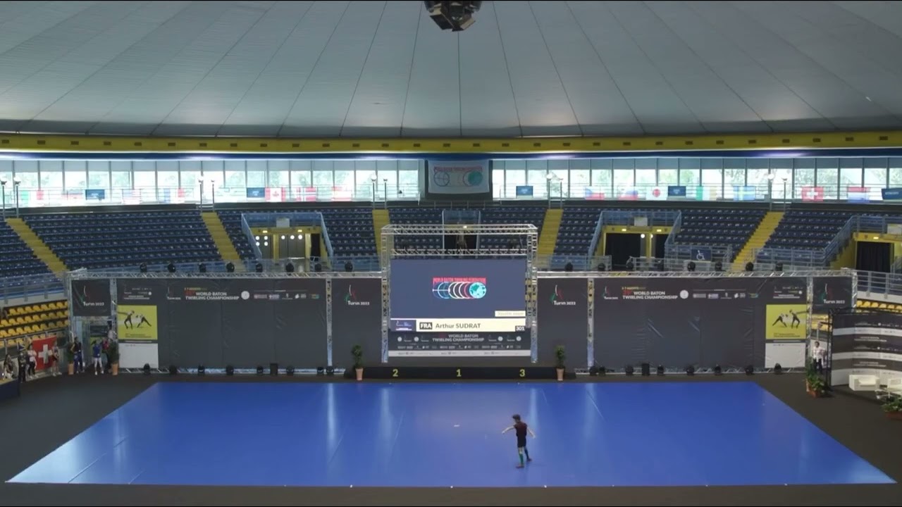Arthur Sudrat (FRA) Youth men final World Baton Twirling Championship