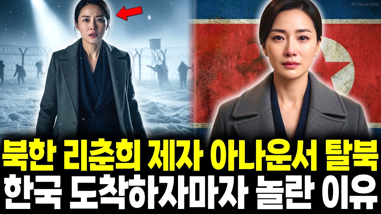 리춘희가 아끼던 마지막 제자 아나운서 탈북, 한국 도착하자마자 오열한 이유 [AI 드라마]