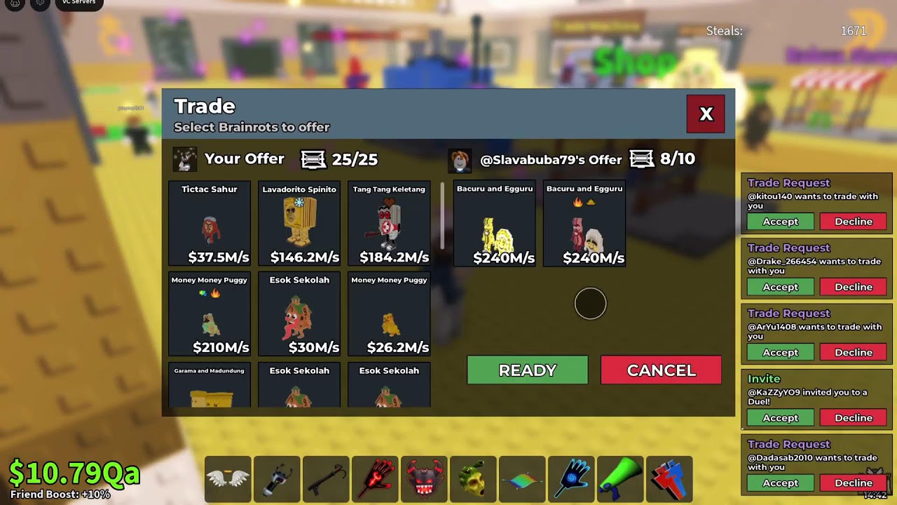 Live trade steal a brainrot   { giveway } je cherche OG