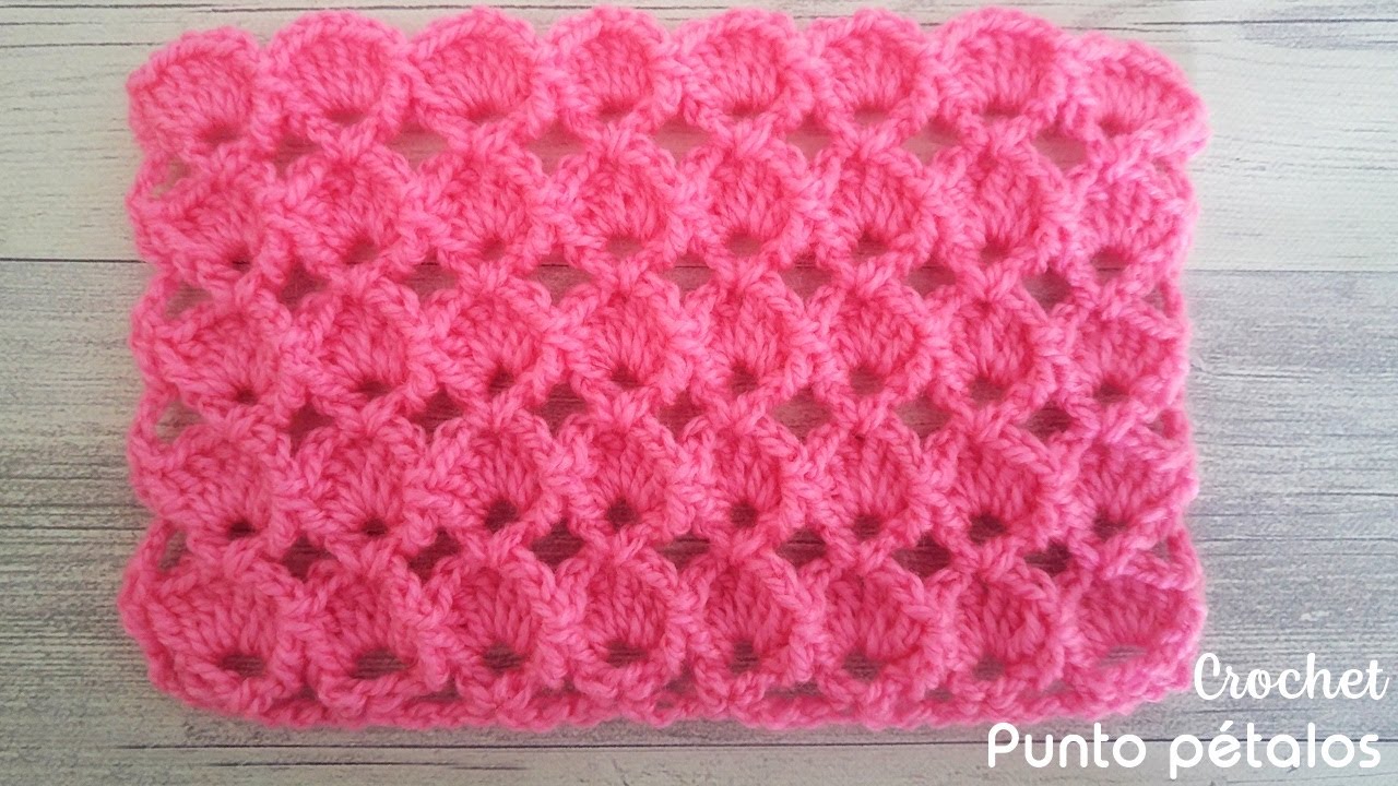 Punto pétalos a crochet