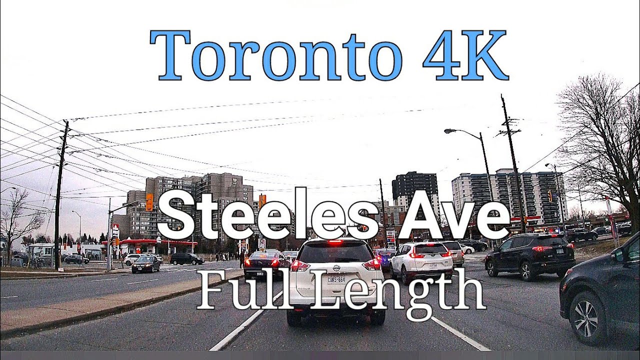 Toronto Driving 4K | Steeles Ave. | Brampton to Markham Full Length