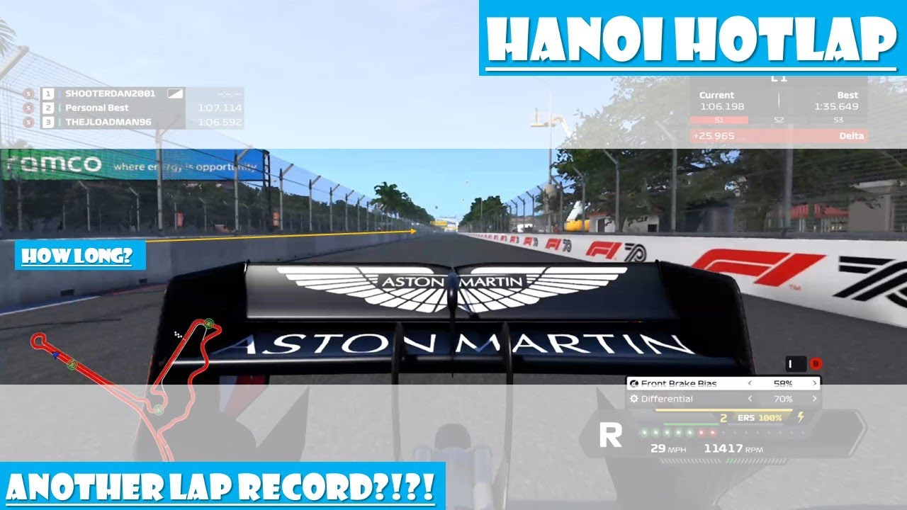 The world's longest straight... (F1 2020 Hotlap Vietnam)