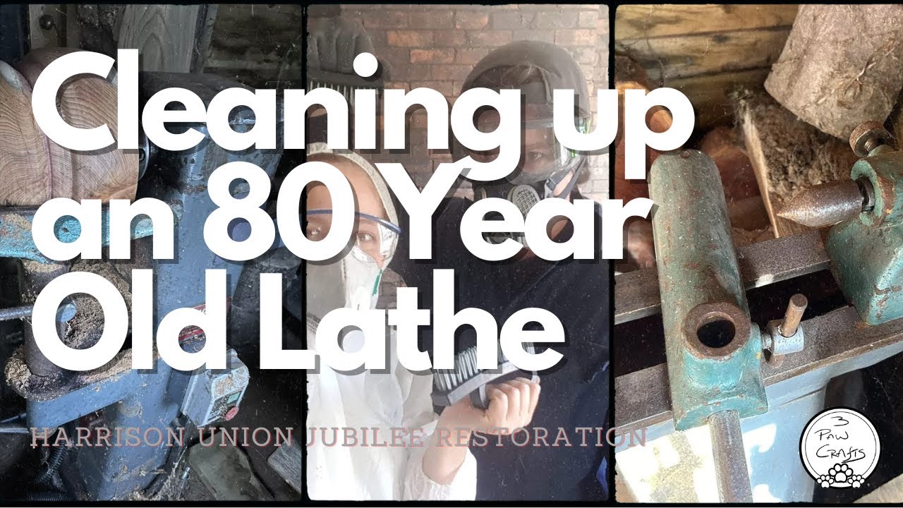 Lathe Restoration, cleaning an 80 year old Union Jubilee woodturning lathe