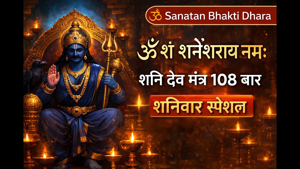ॐ शं शनैश्चराय नमः | Shani Dev Mantra 108 Times | शनिवार स्पेशल शनिदेव मंत्र जप