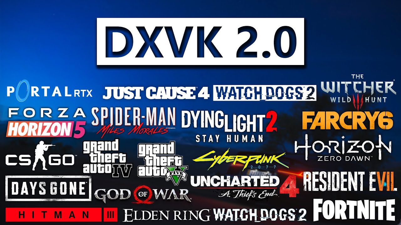 DXVK 2.0 - Test in 50 Games