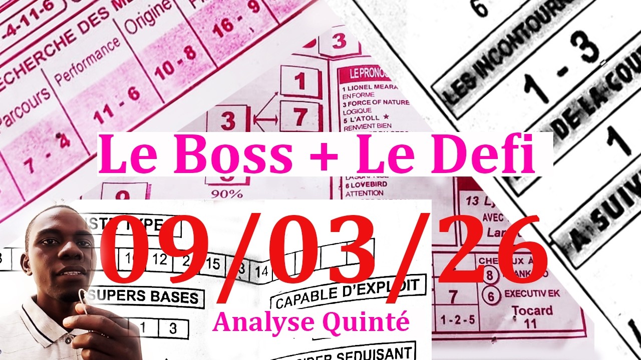 🚨🚨 Le BOSS LUNDI 09 Mars 2026 - Analyse : Caen (R1) 4e course &ndash; Prix de Canapville