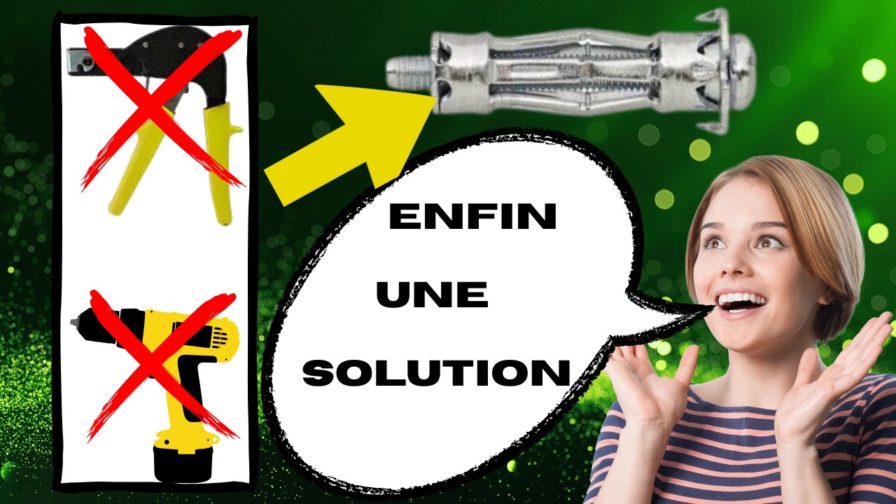 Astuce g&eacute;niale pour fixer une cheville placo sans outils !