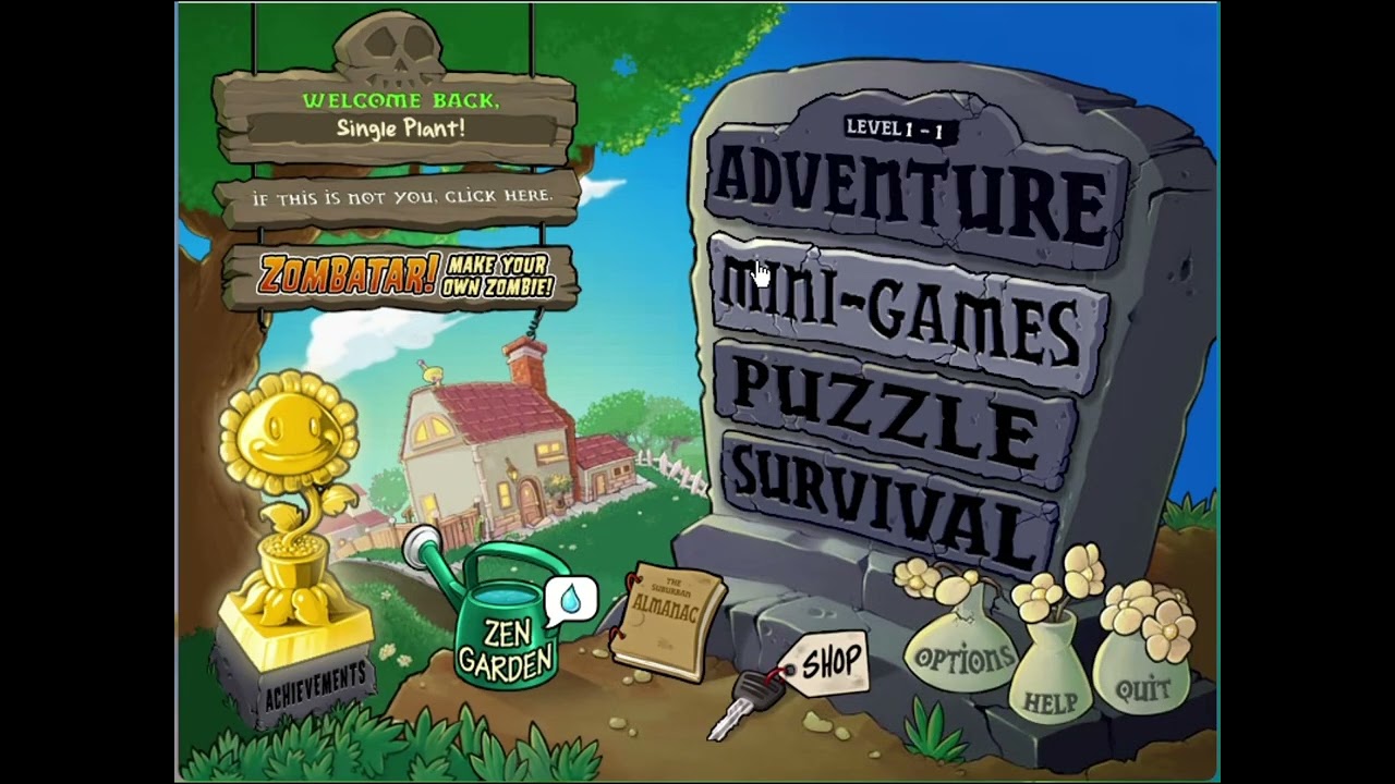 It's Raining Seeds in Plants vs Zombies, but with only 1 Seed Slot