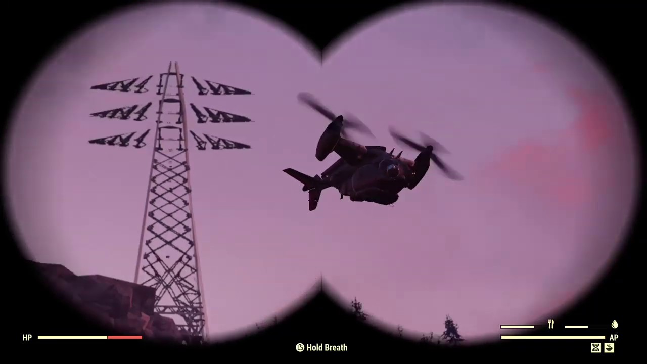 Fallout 76: Lots of flying Vertibots