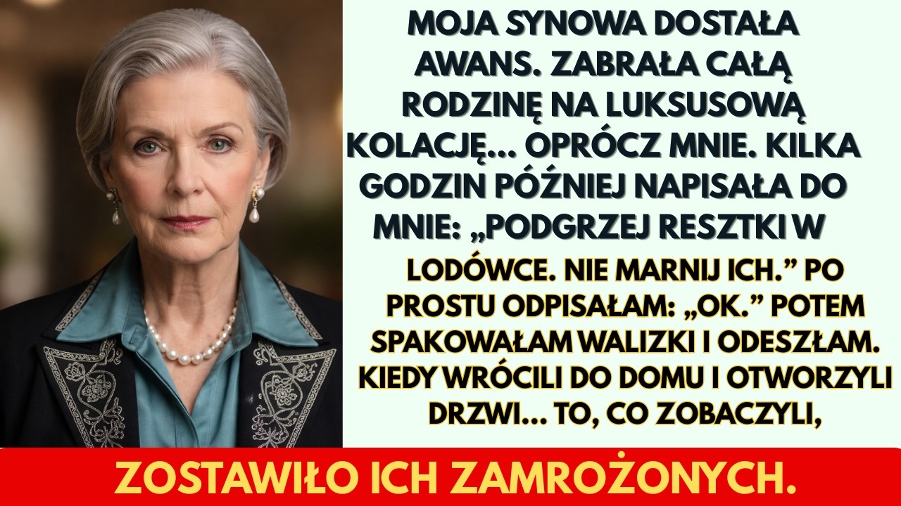 Moja synowa napisała do mnie: „Podgrzej resztki”, ale to, co zrobiłam potem, odebrało im mowę.
