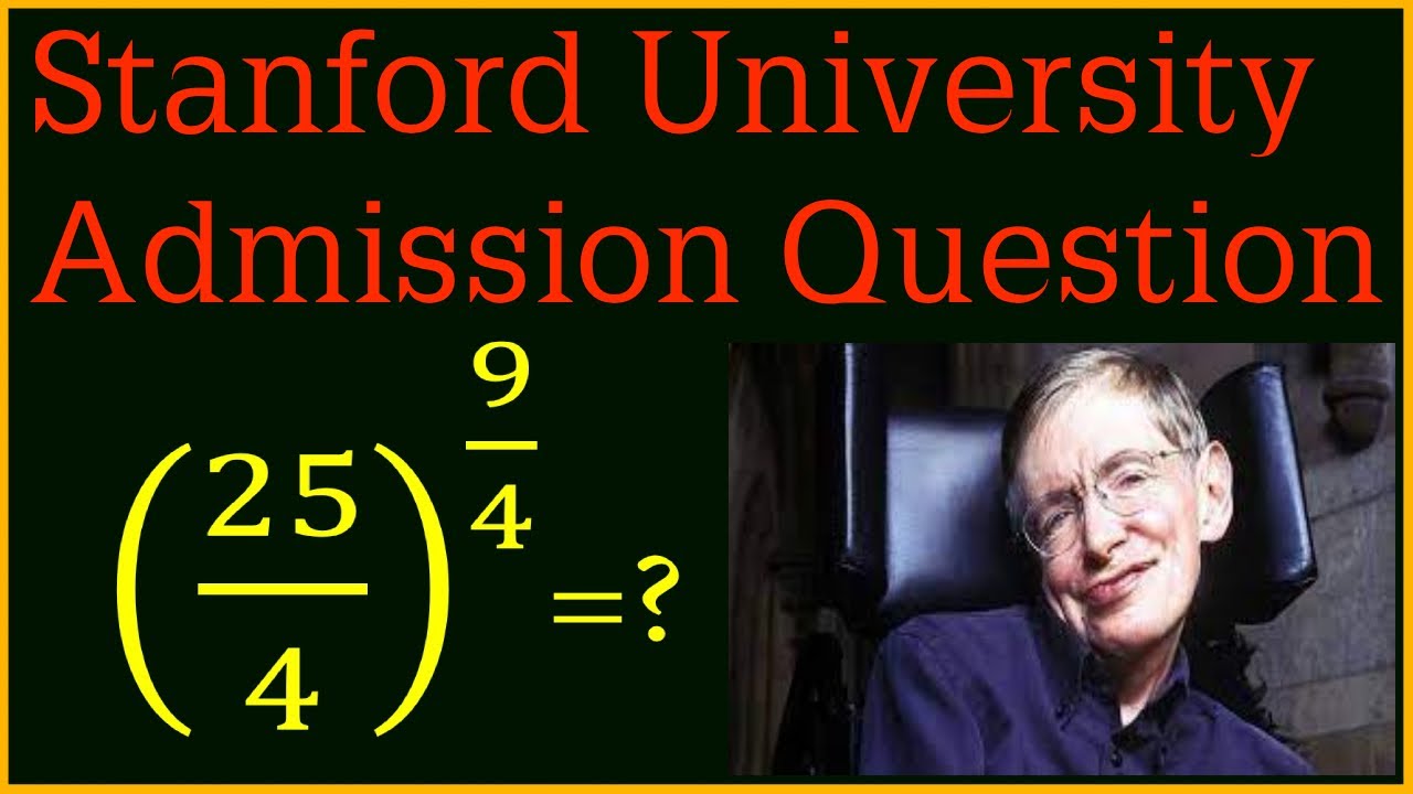 Stanford University Admission Problem l Only Geniuses Can Solve This Equation