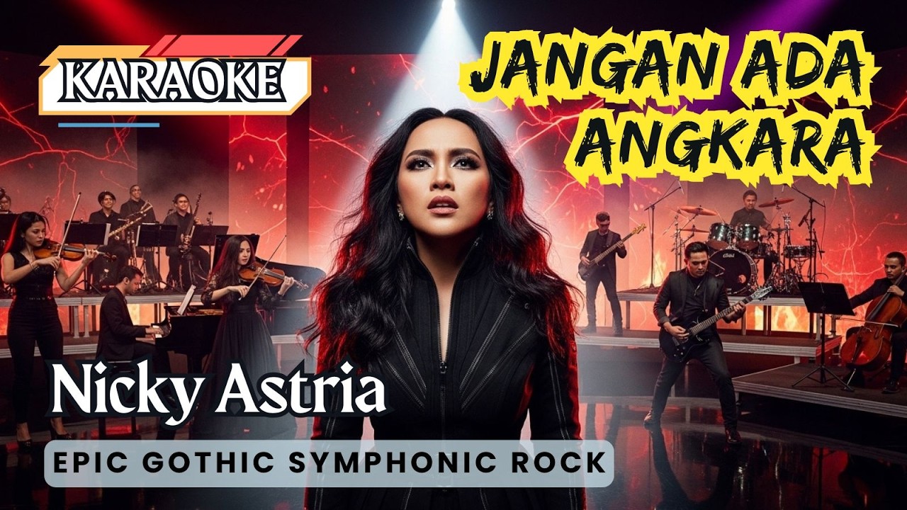 KARAOKE 🎤 Lady Rocker Nicky Astria - Jangan Ada Angkara |🔥 Epic Gothic Symphonic Rock Version