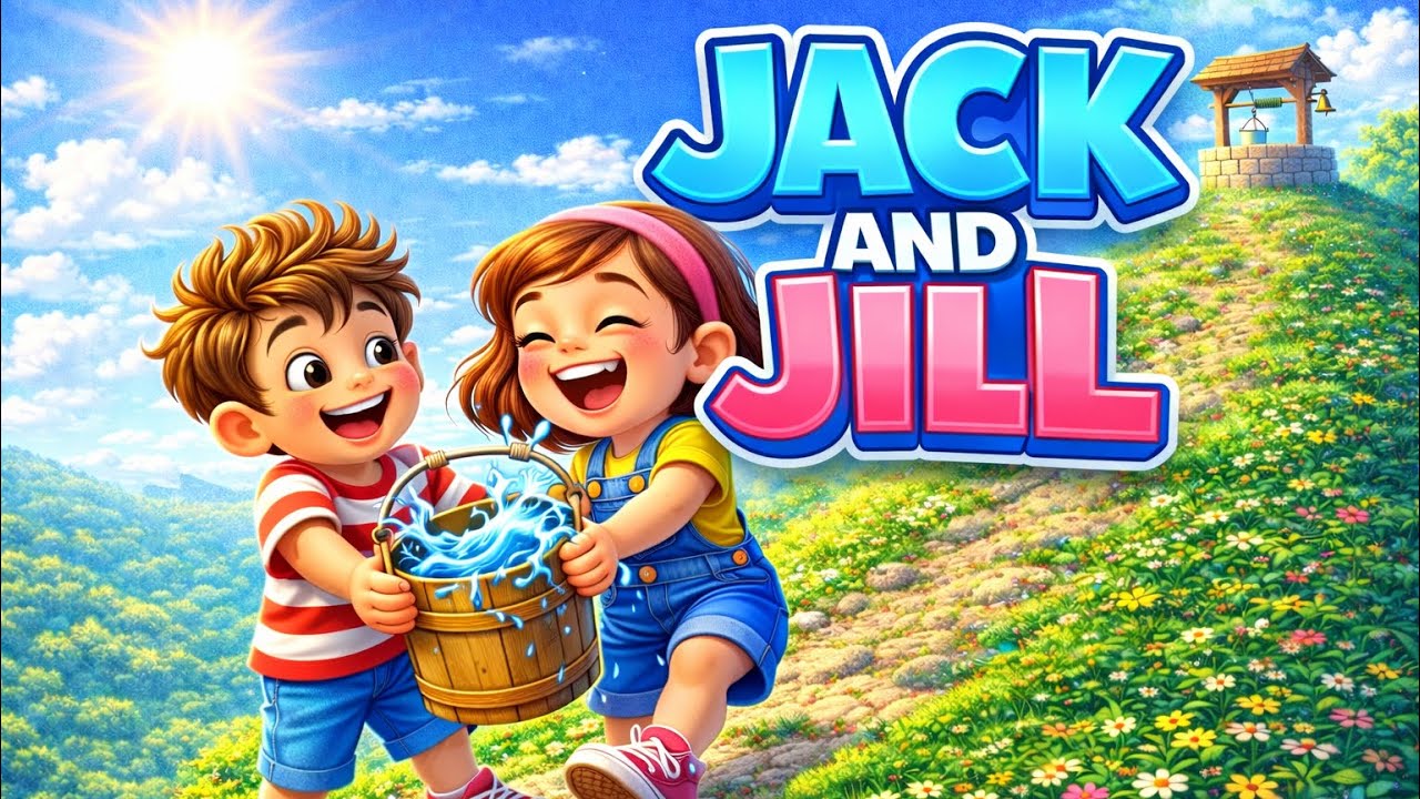 Jack and Jill Went Up The Hill Nursery Rhyme 🌈 | Kids Songs & Childrens Music | Fun Animated Classic