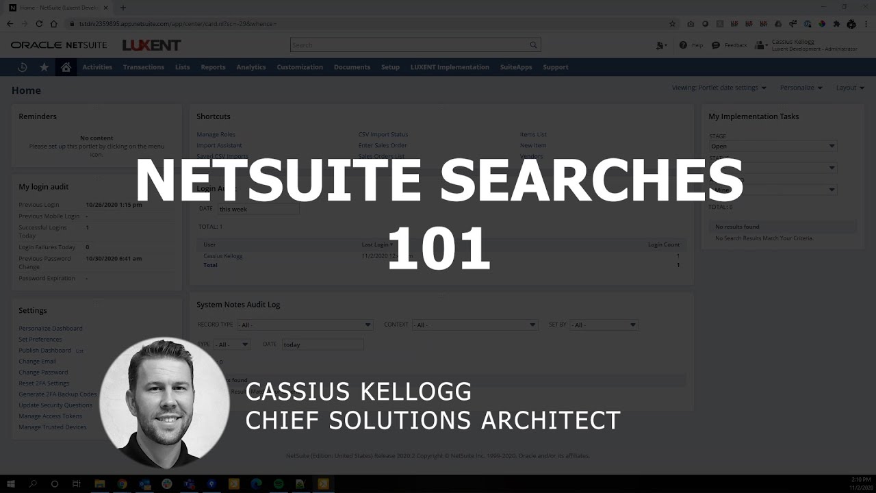 NetSuite Searches 101