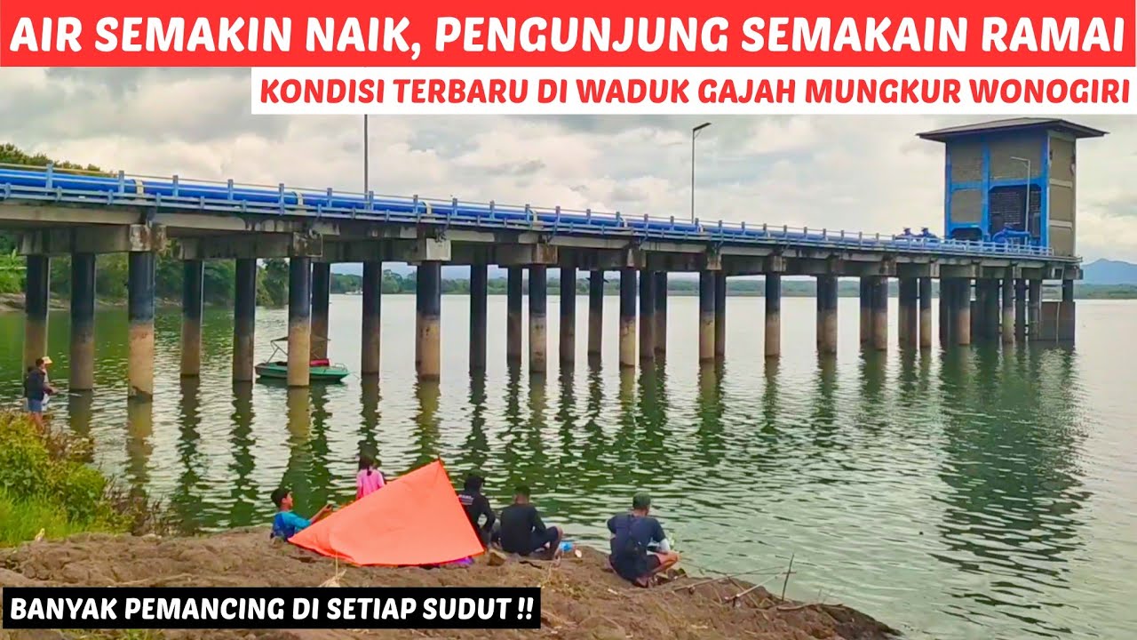Kondisi Terbaru ‼️ Waduk Gajah Mungkur Wonogiri ramai Pemancing di hari Minggu pagi