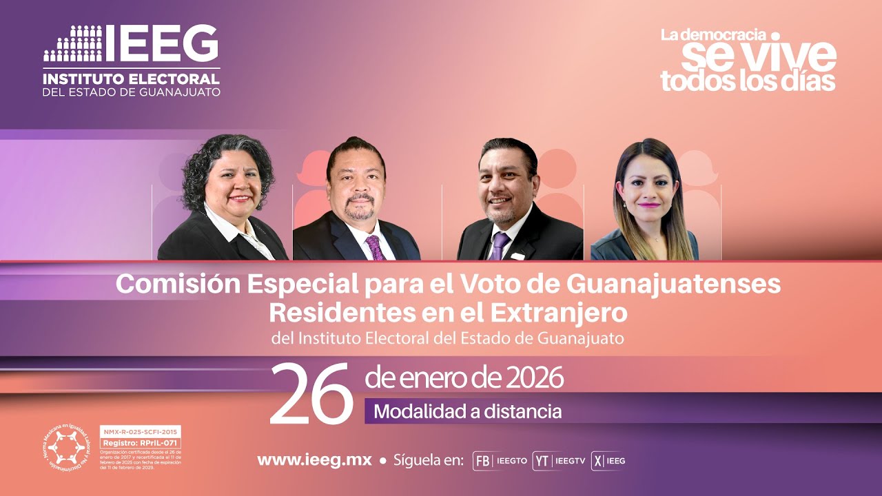 Sesión ordinaria de Comisión Especial para el Voto de los Guanajuatenses Residentes en el Extranjero