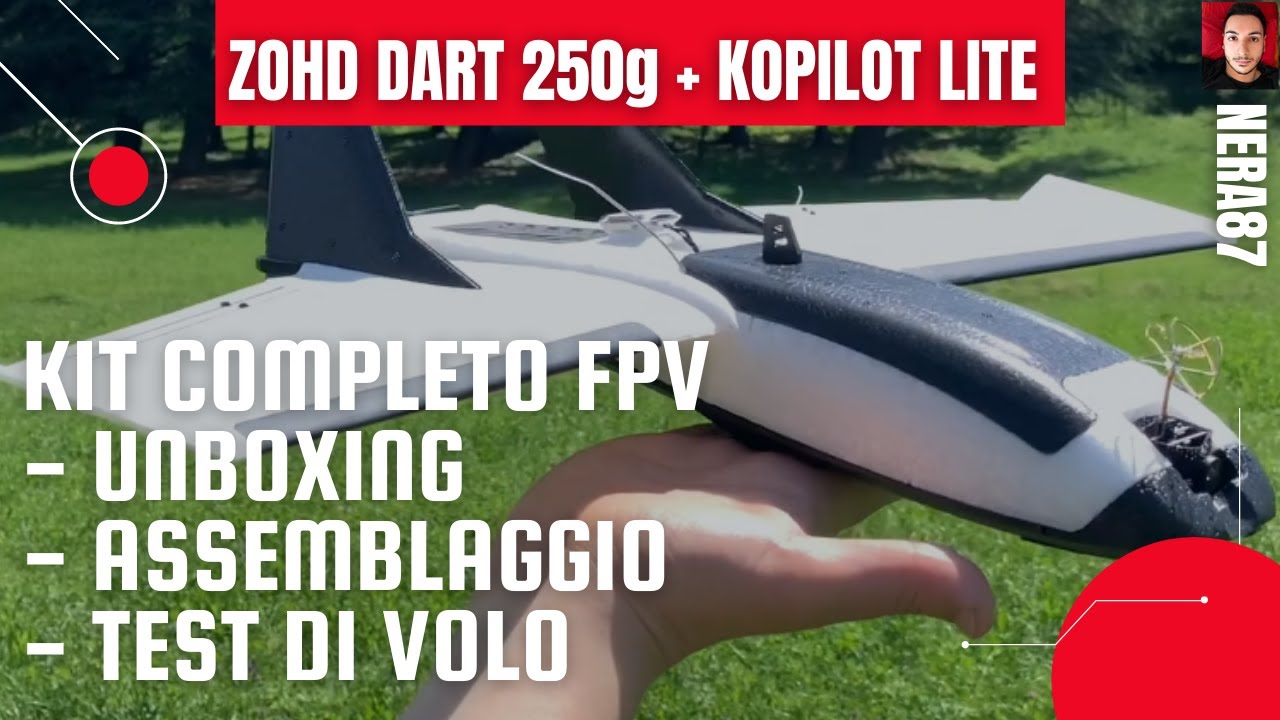 Recensione ZOHD DART 250g - Aereo RC Radiocomandato con Kopilot Lite GPS e Telecamera FPV.