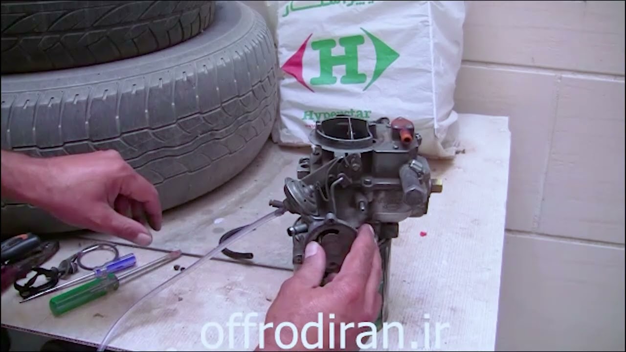 نحوه کار ساسات کاربراتور دو دهنه جیپ / How the Jeep's two barrel carburetor choke work