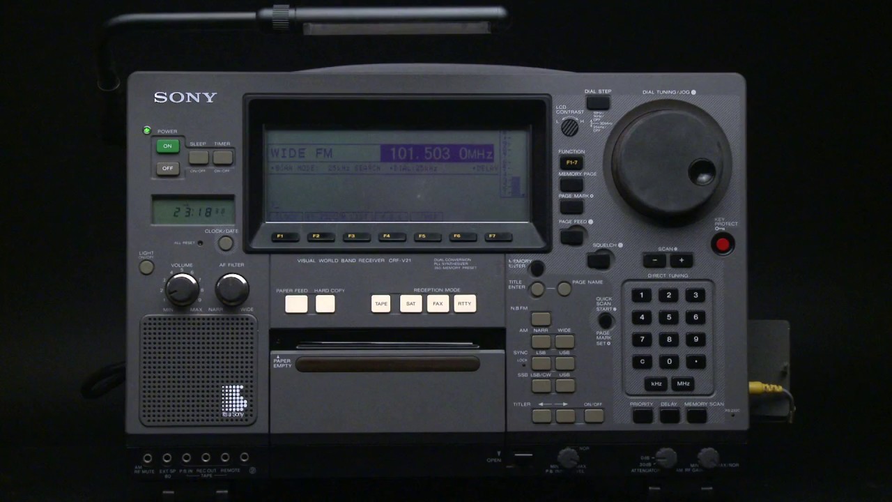 Sony CRF-V21 world band receiver with printer very rare