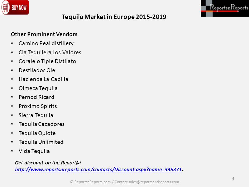 Tequila Market in Europe 2015-2019