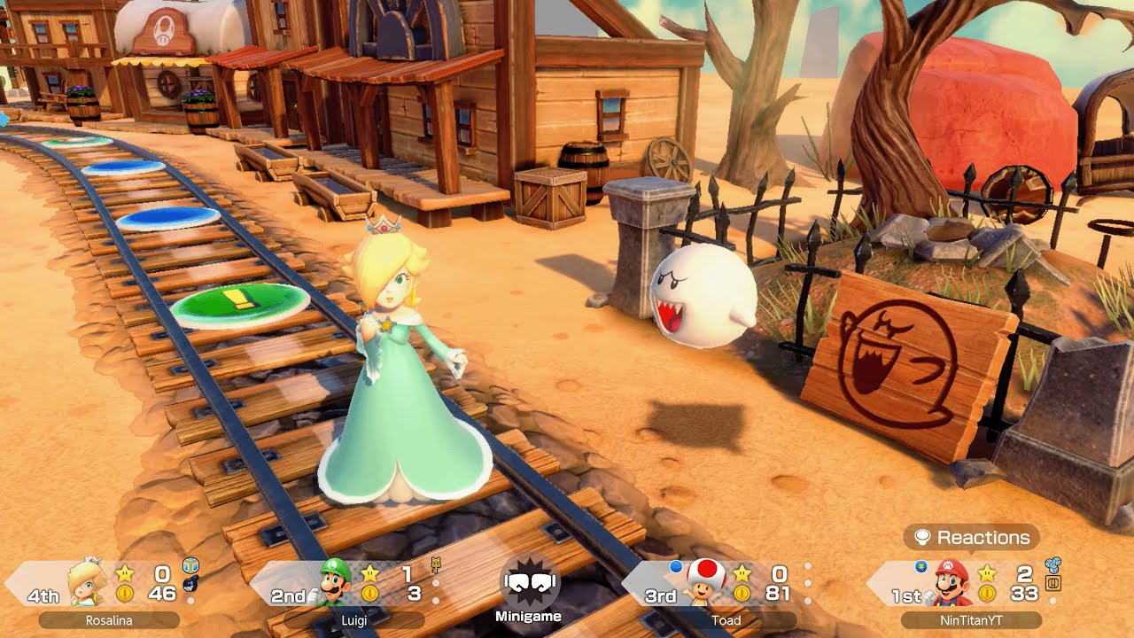 Super Mario Party Jamboree - Mario vs Luigi vs Rosalina vs Toad - Western Land