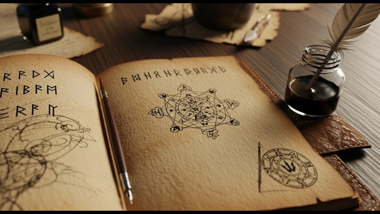 Fantasy Ambience - The Witch's Study 🕯️ Rain & Writing Sounds for Focus | 魔女の書斎 作業用BGM