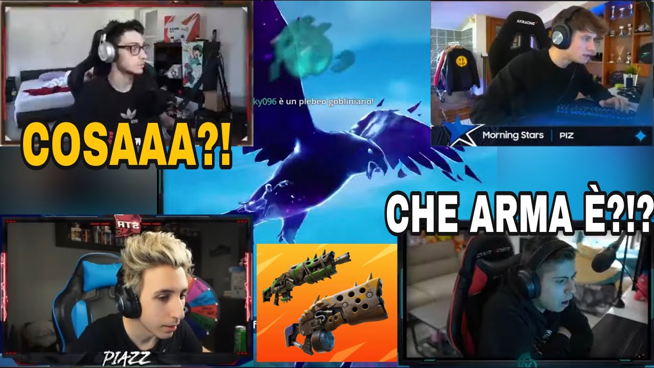 STREAMER REAGISCONO ALLA NUOVA STAGIONE DI FORTNITE E PROVANO LE NUOVE ARMI!