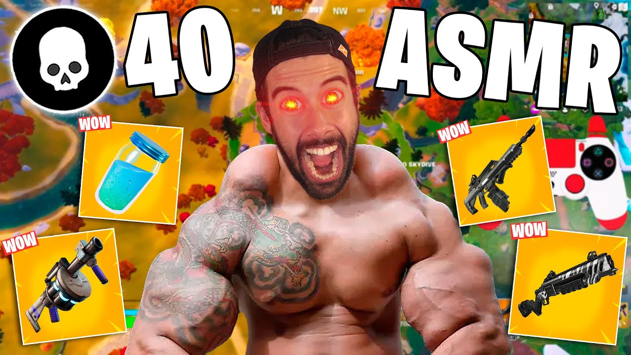 ASMR FAST MOUTH SOUNDS FORTNITE SOLO VS SQUAD (40 KILLS WIN) - ASMR en ESPAÑOL
