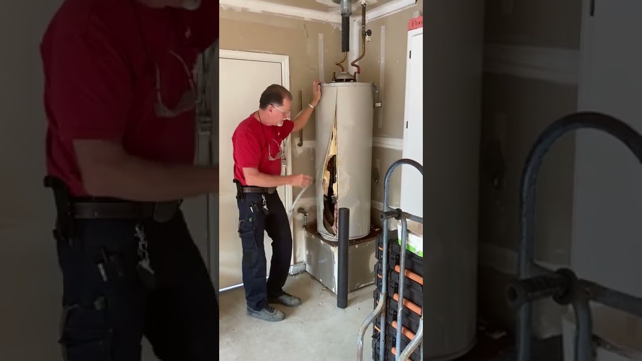 Exploded Water Heater