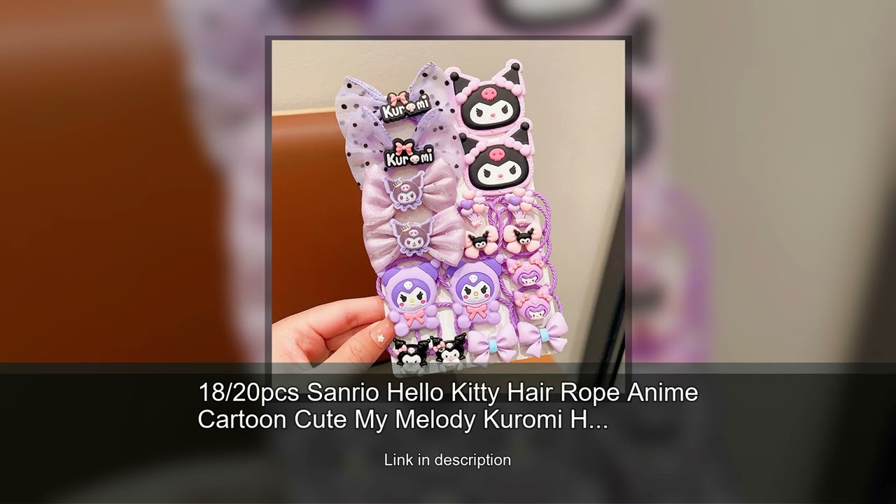 18/20pcs Sanrio Hello Kitty Hair Rope Anime Cartoon Cute My Melody Kuromi Hair Accessories Hair