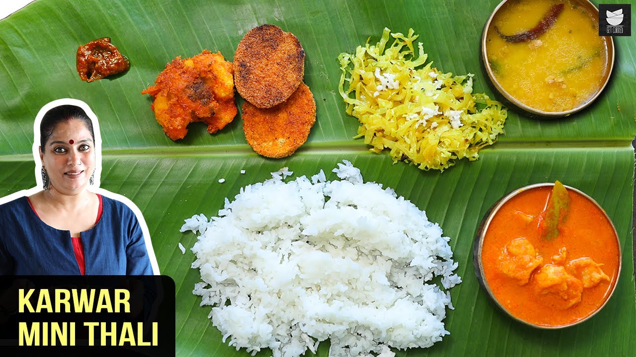 Karwar Mini Thali | Karnataka Meal | Prawns Curry | Cabbage Sabzi | Thali Recipe By Chef Smita Deo