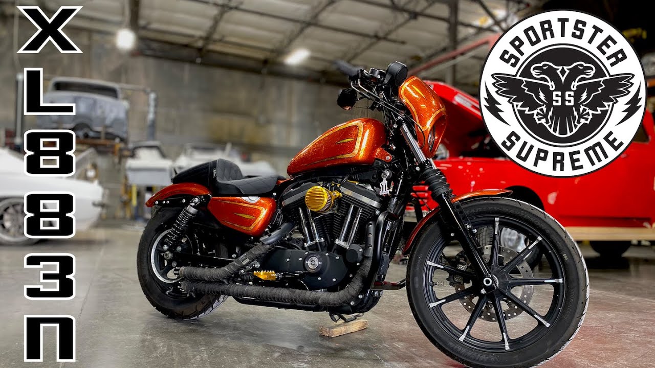 Jared's Harley-Davidson XL883N Custom Built Iron 883 | Paint Huffer Chop Cult 33 Custom Micro Flake