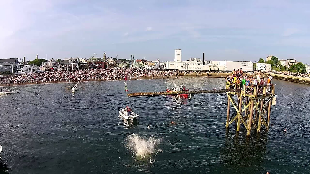 Drone Video:  The Sunday (2014) Greasy Pole at St. Peter's Fiesta (HD)