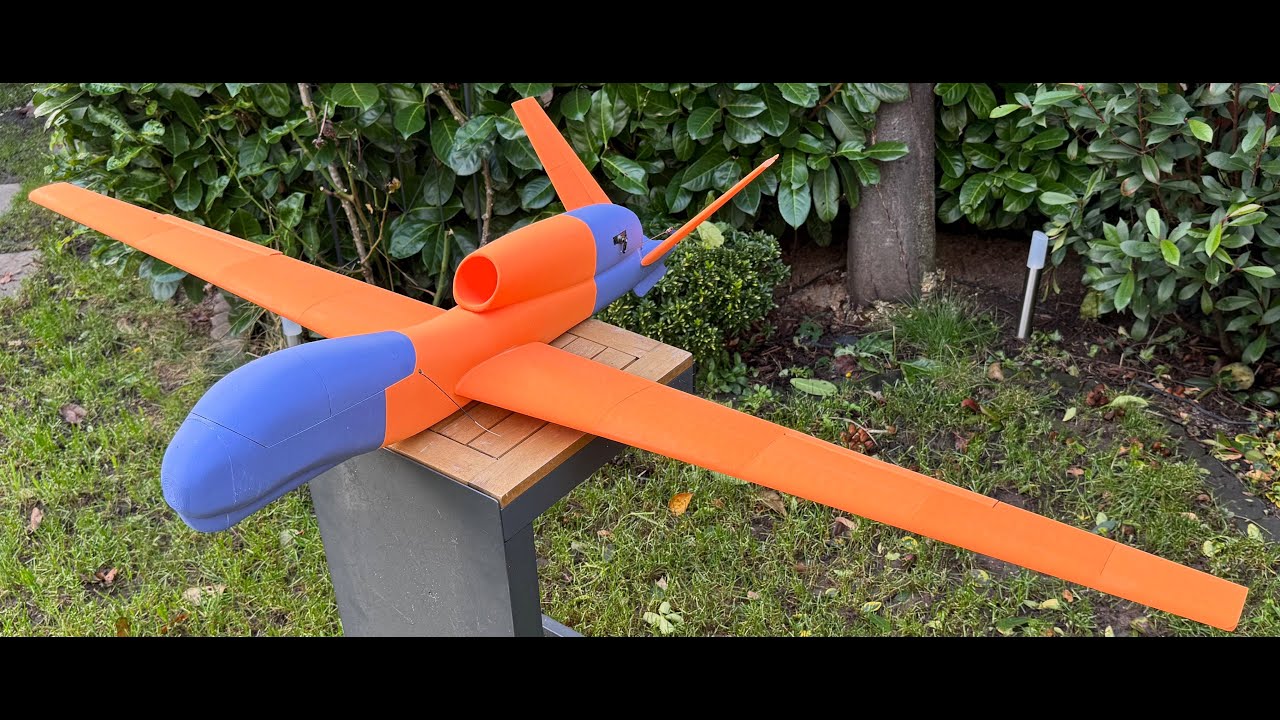 Maiden RQ-4 Global Hawk, 3D printed Plane/Jet, 50mm EDF, FPV, Action Cam, PTIKYLE, SODYs3D