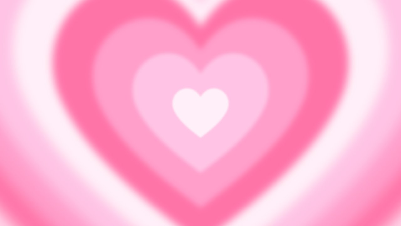 4K BabyPink Aura Heart Tunnel Strawberry Aesthetic Screensaver Background Weekend Morning Motivation