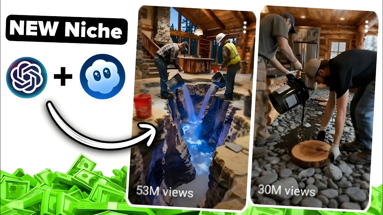 🚀 Create Viral Epoxy Flooring Videos Using Sora 2 AI (FREE) | Room Transformation