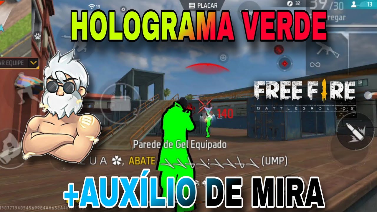 SAIU HOLOGRAMA VERDE + AUXÍLIO DE MIRA😱 MUITO SAFE PARA JOGAR RANQUEADA😱✅️